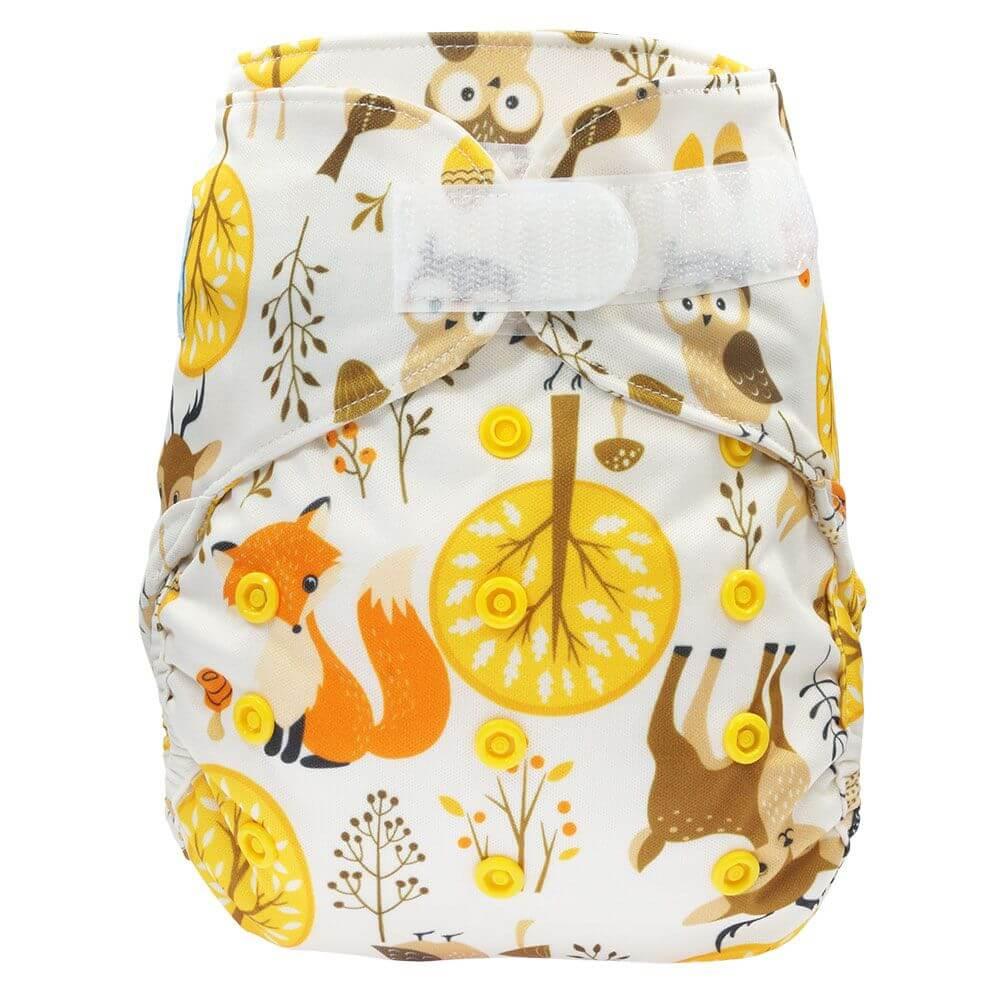 Blümchen Überhose Onesize Klett Waldtiere - Windelposchi