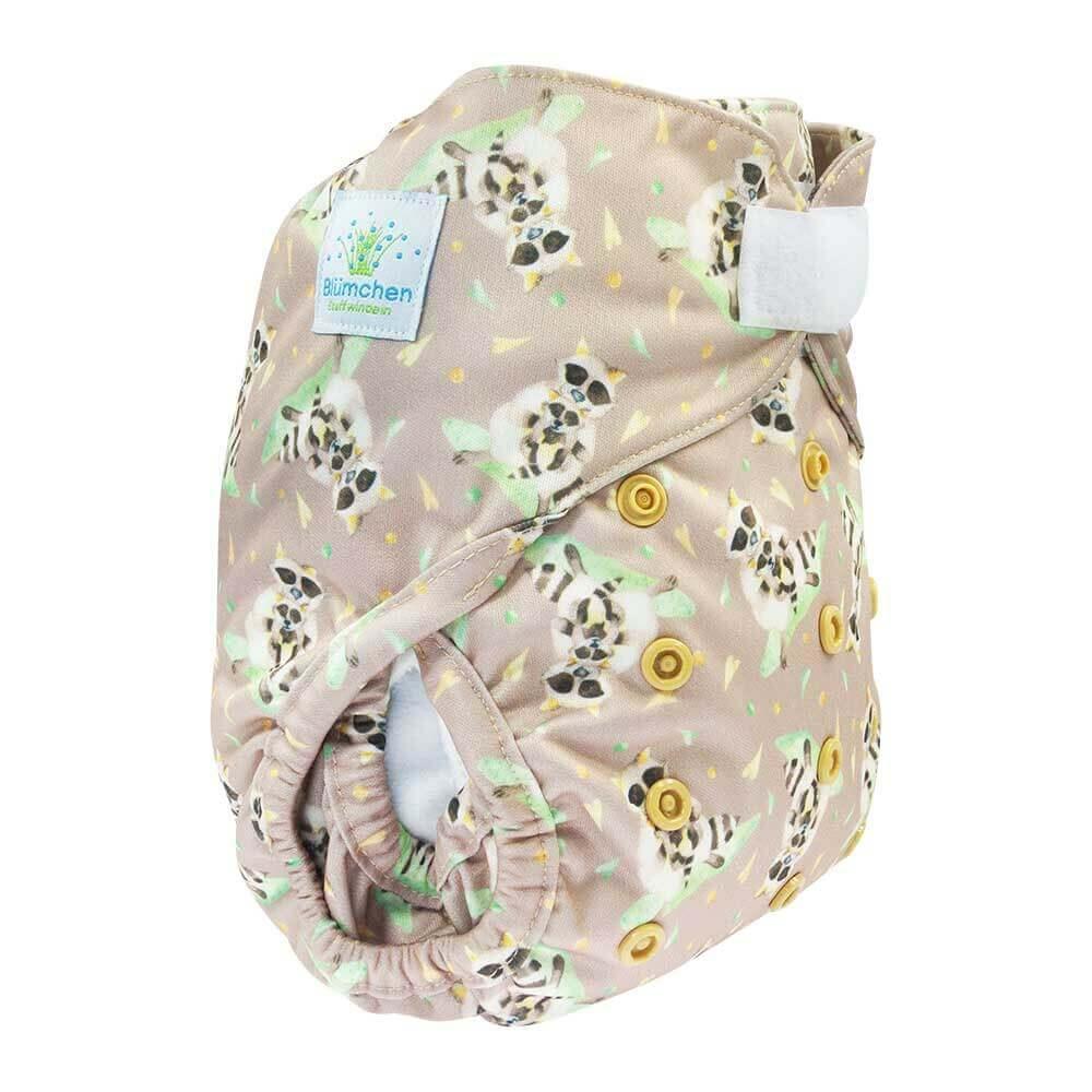 Blümchen Überhose Onesize Klett Waschbär - Windelposchi
