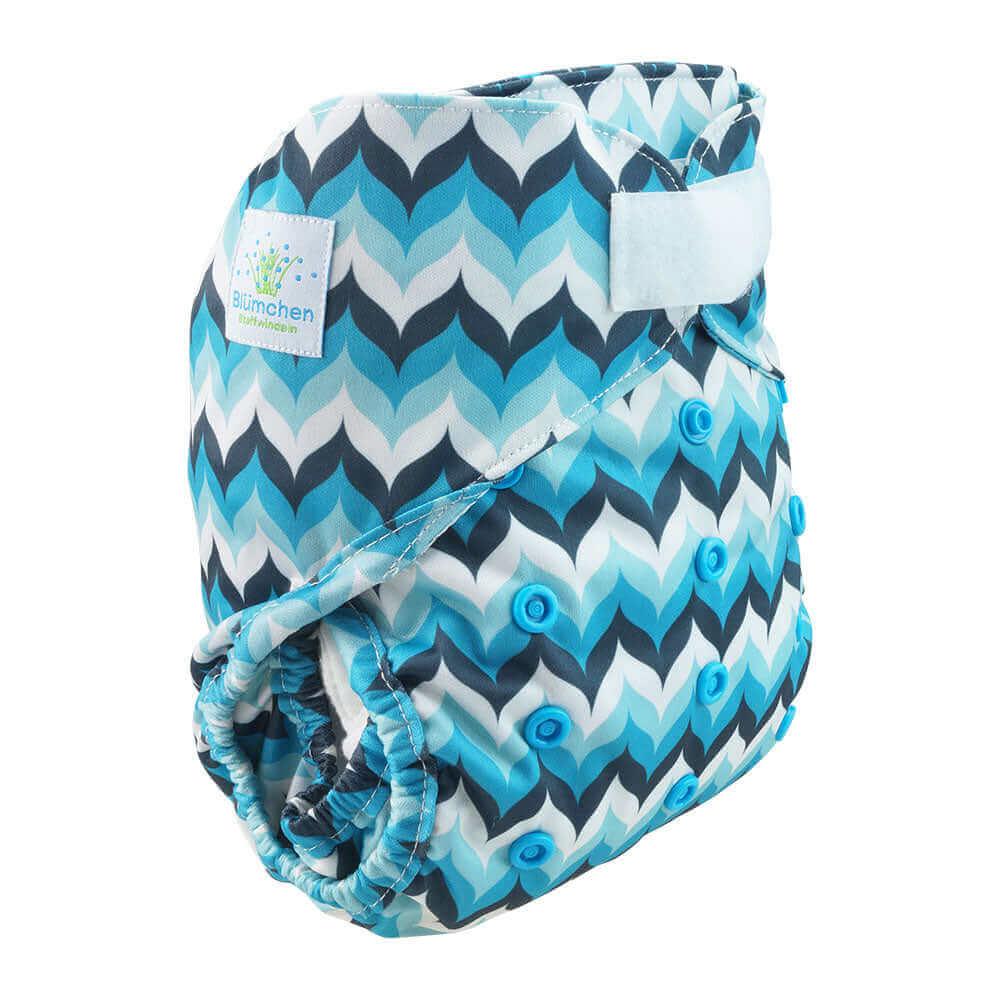 Blümchen Überhose Onesize Klett Wave - Windelposchi