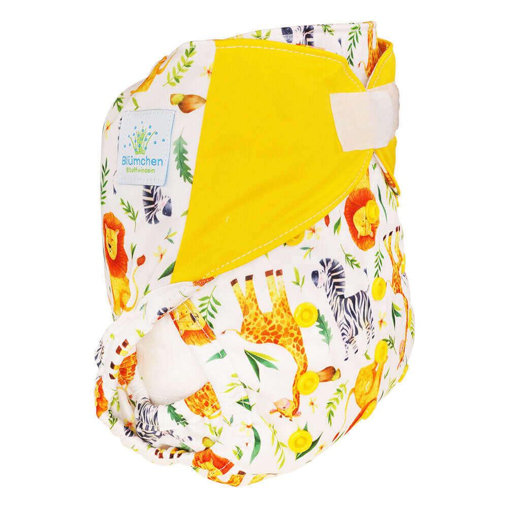 Blümchen Überhose Onesize Klett Zebra - Windelposchi