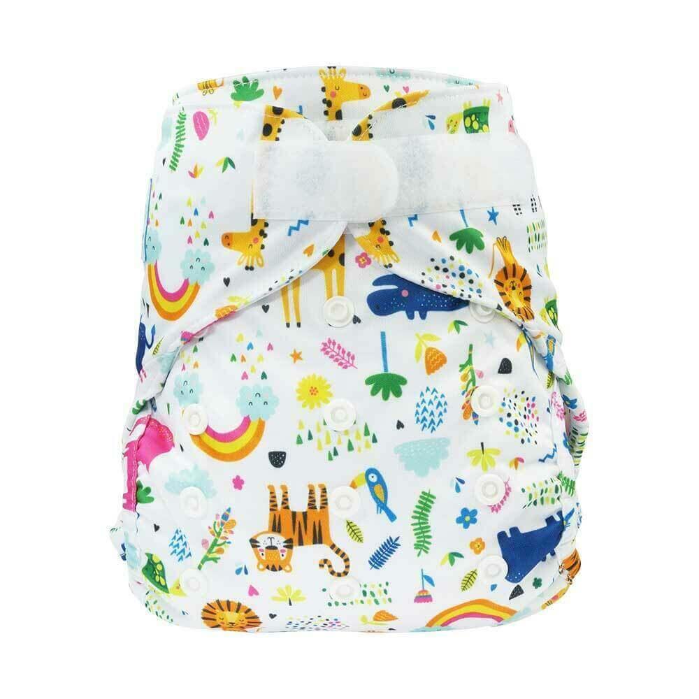 Blümchen Überhose Onesize Klett Zootiere - Windelposchi