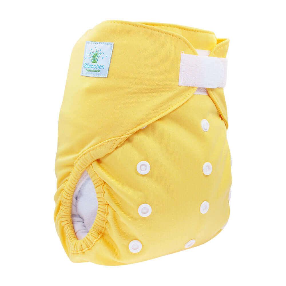 Blümchen Überhose Slimfit Onesize Klett Mandarine - Windelposchi