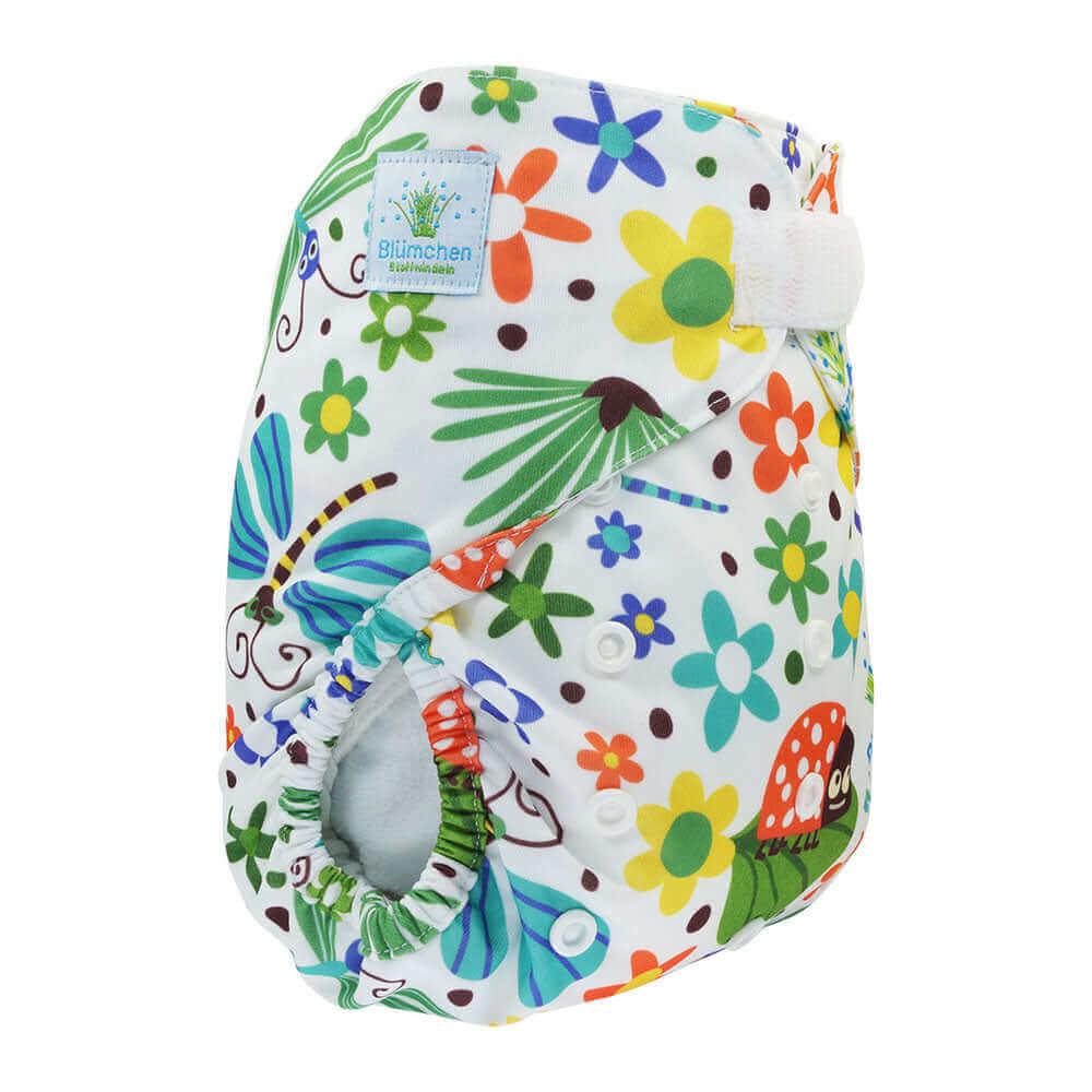 Blümchen Überhose Slimfit Onesize Klett Sommerwiese - Windelposchi