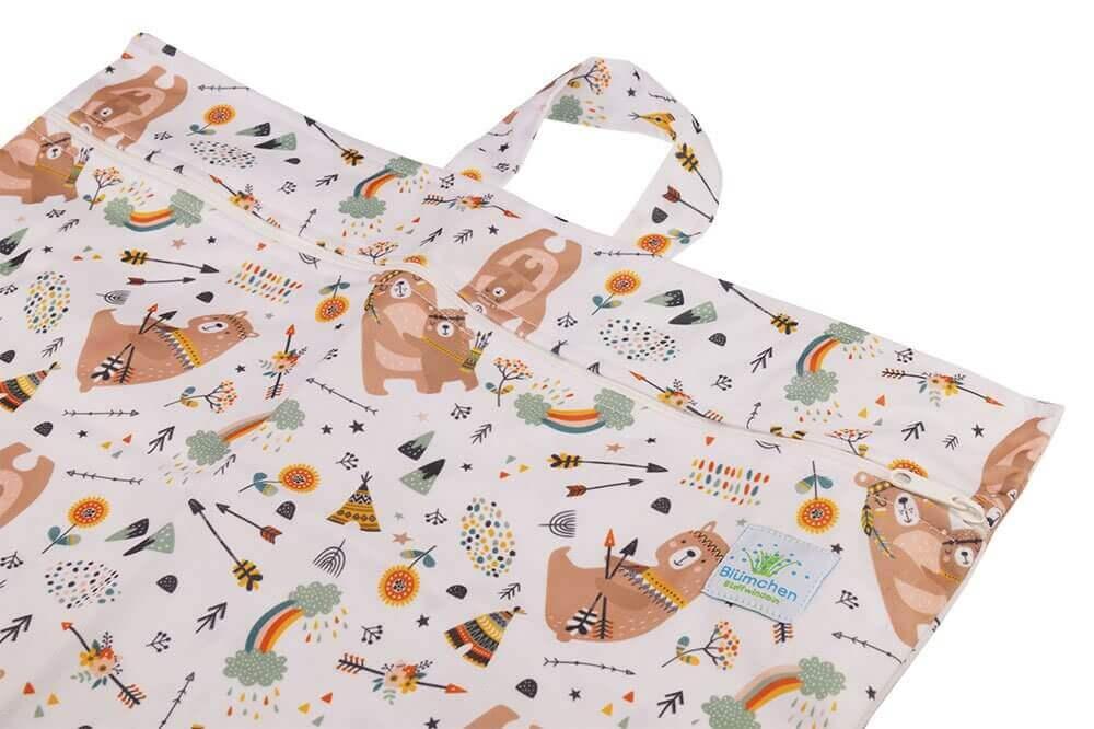 Blümchen Wetbag XL Mama Bär - Windelposchi
