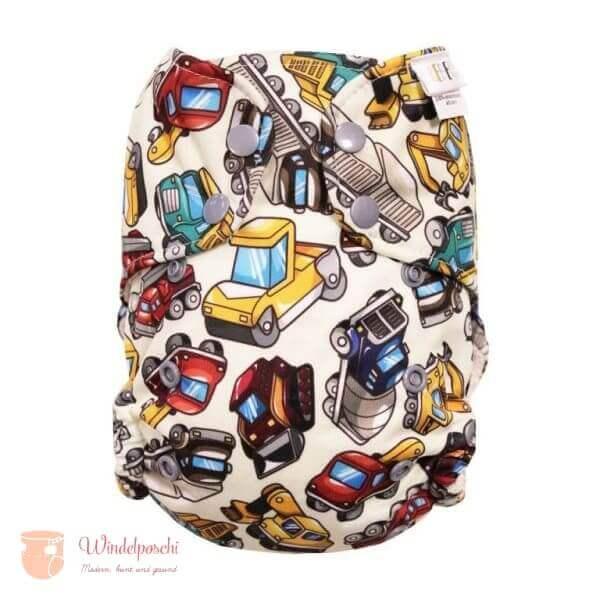 Breberky All In One Onesize Bambus Stoffwindel Fahrzeuge - Windelposchi