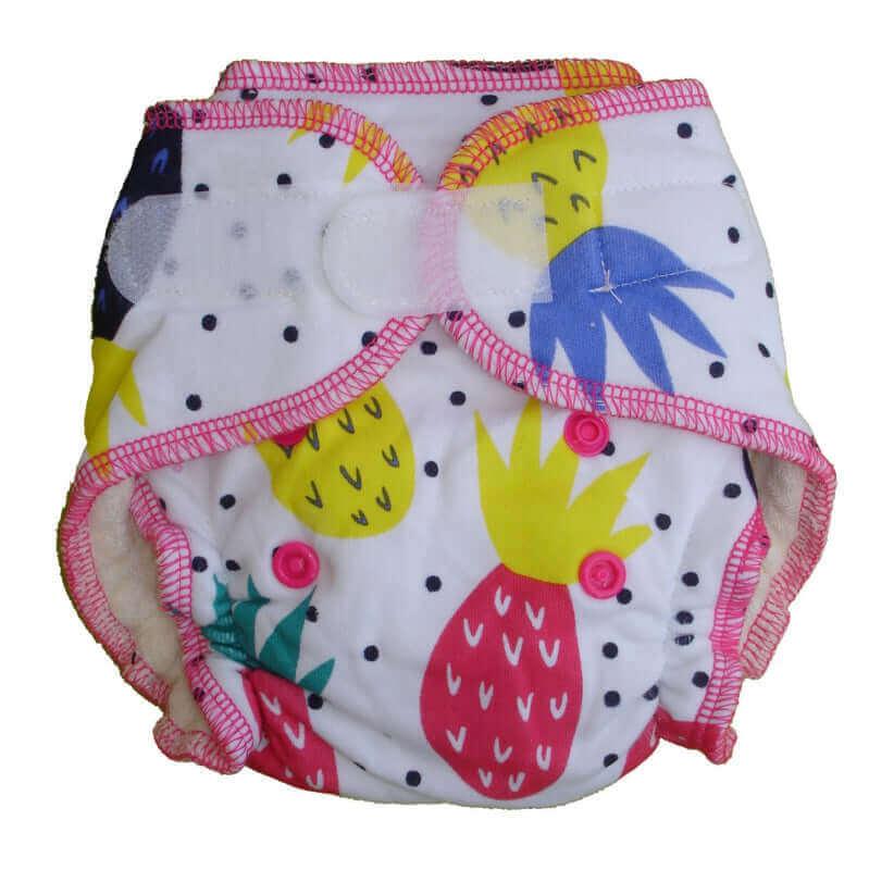 Fluffy Nature Bambus Höschenwindel Newborn Klett Ananas - Windelposchi