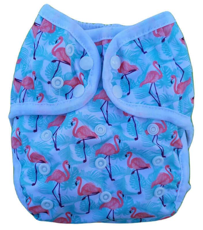 Fluffy Nature SIO Onesize Überhose Drucki Flamingos - Windelposchi