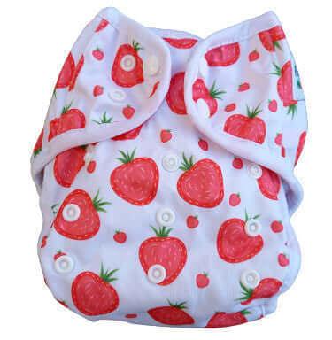 Fluffy Nature SIO Onesize Überhose Drucki Straweberry - Windelposchi