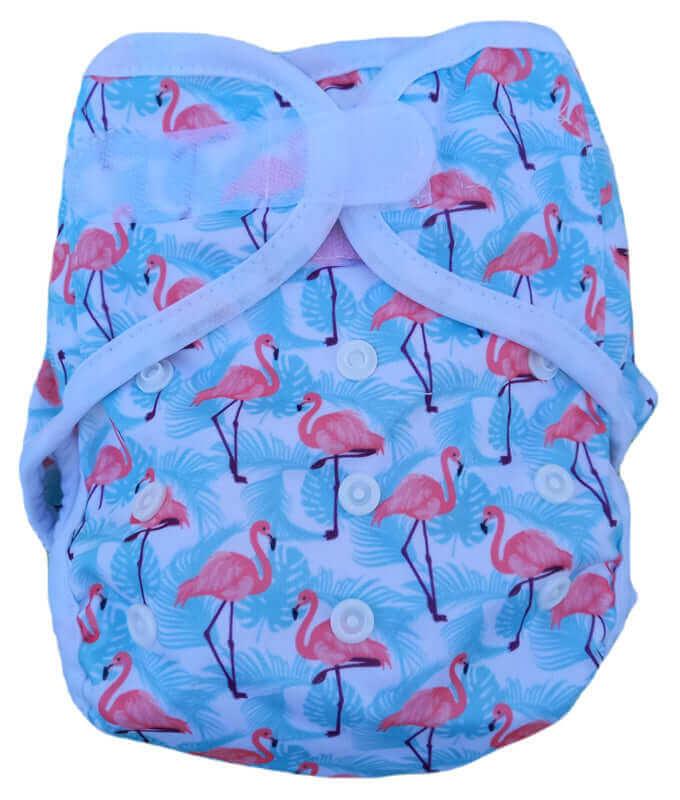 Fluffy Nature SIO Onesize Überhose Klett Flamingo - Windelposchi