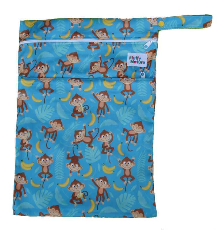 Fluffy Nature Wetbag Monkeys - Windelposchi