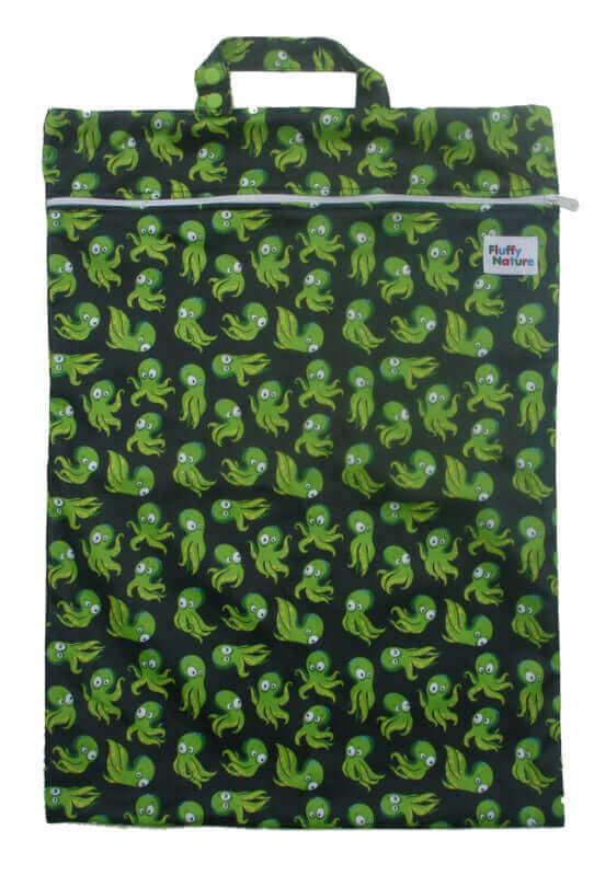 Fluffy Nature Wetbag XL Oktopus Grün - Windelposchi