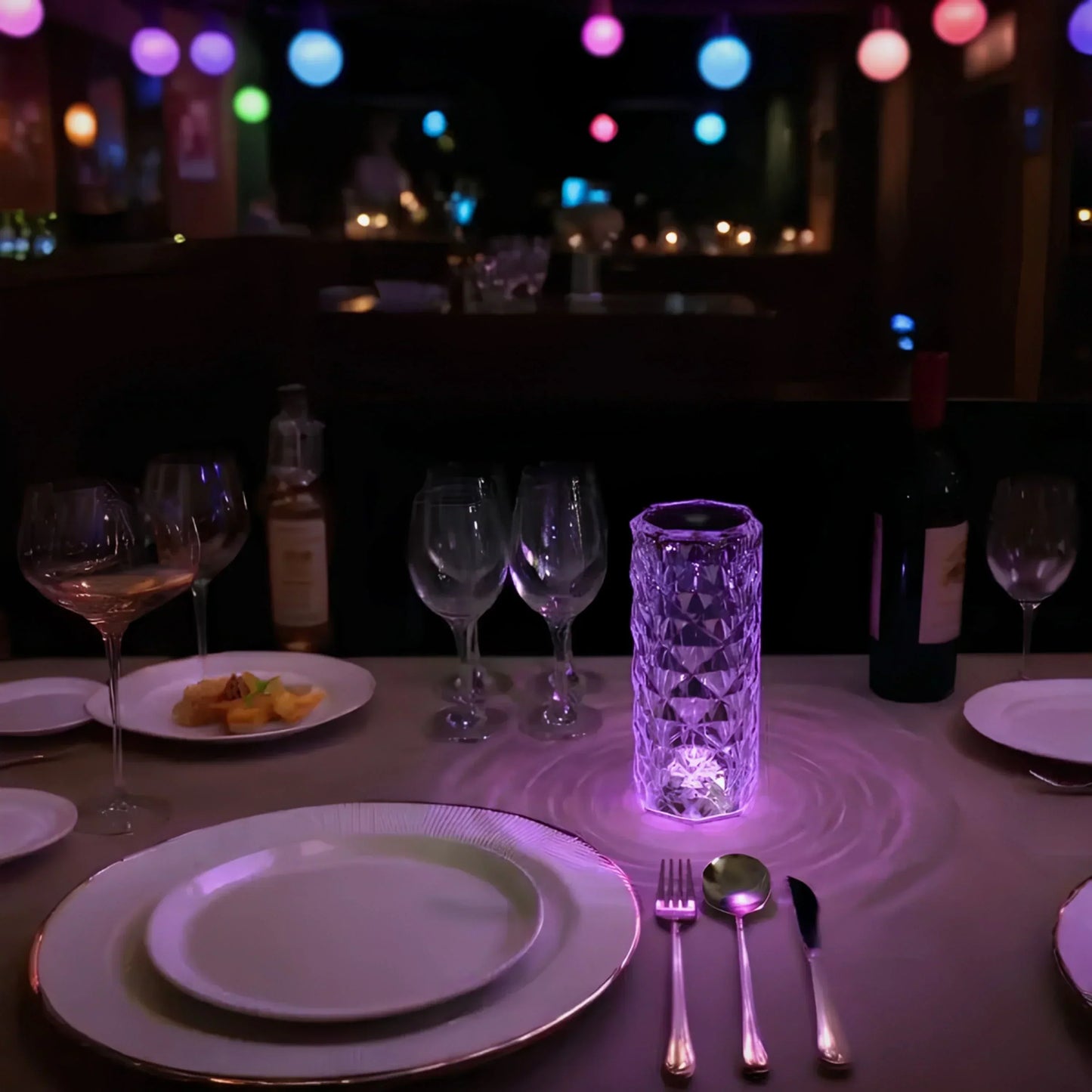LumiCrystal – Kristall Tischlampe Touch & 16 Farben mit Fernbedienung