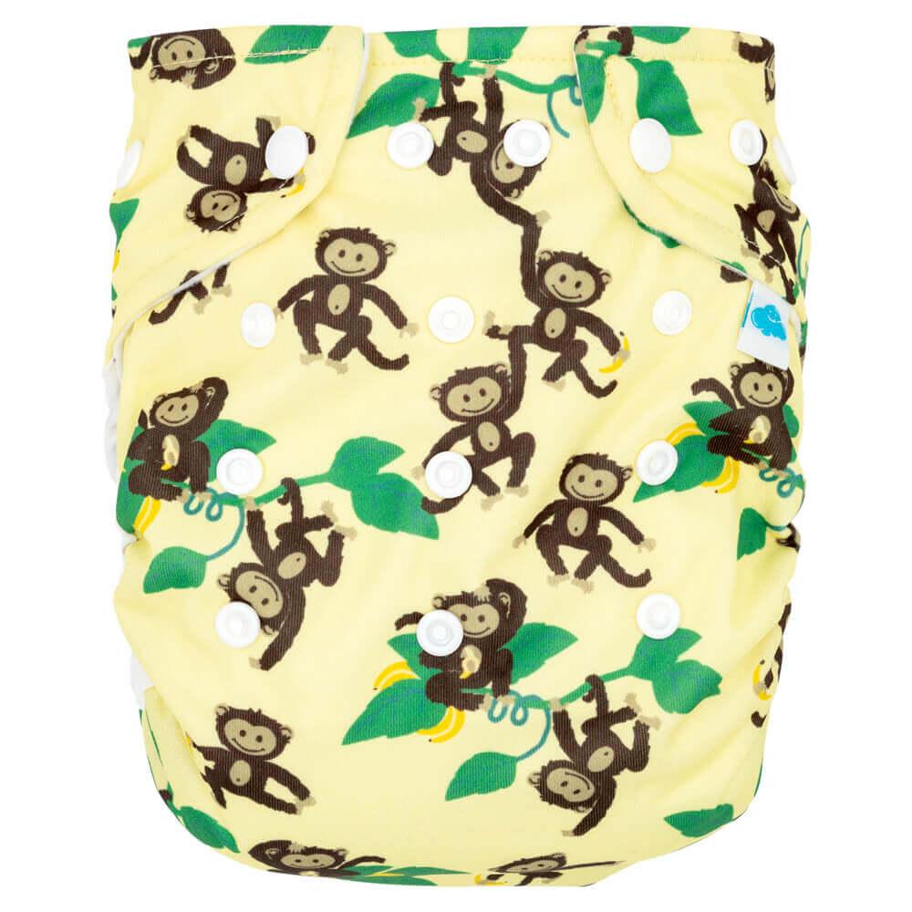 Little Clouds Prefold Überhose - Monkey - Windelposchi
