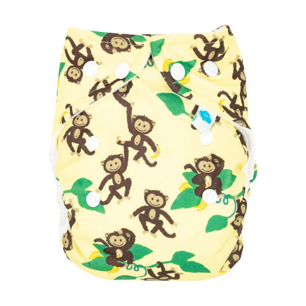 Little Clouds Prefold Überhose - Monkey - Windelposchi