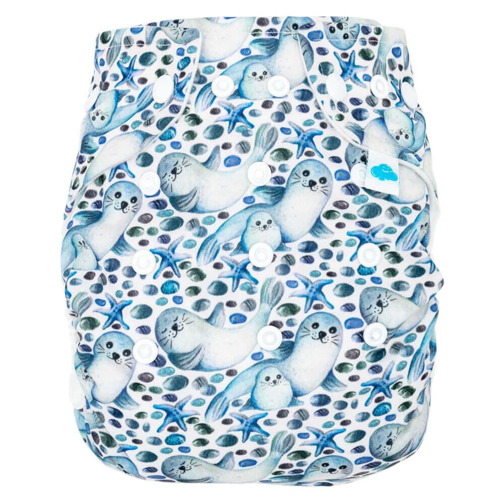 Little Clouds Prefold Überhose - Robben - Windelposchi