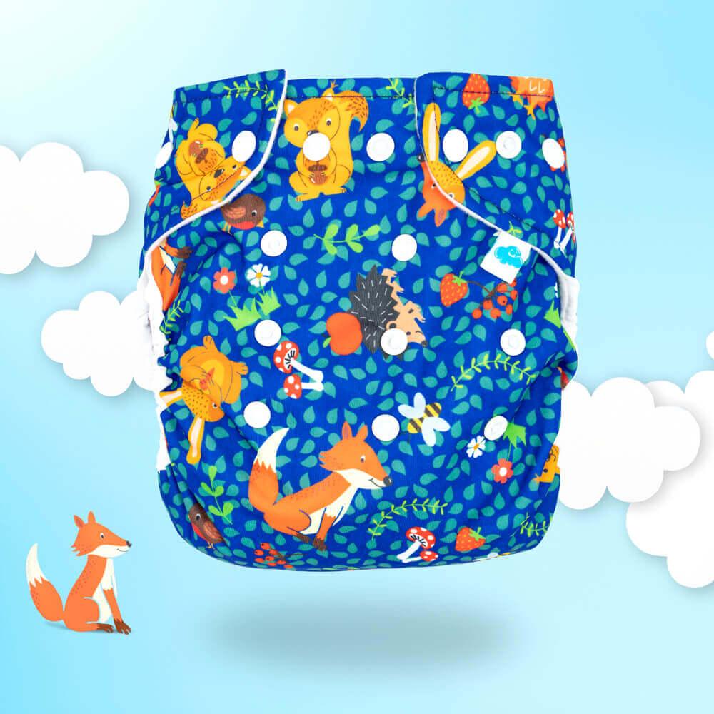 Little Clouds Prefold Überhose - Waldtiere - Windelposchi