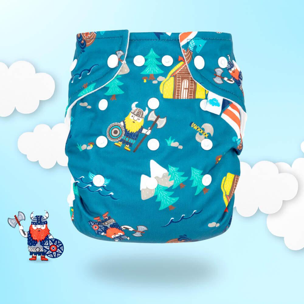 Little Clouds Prefold Überhose - Wikinger - Windelposchi