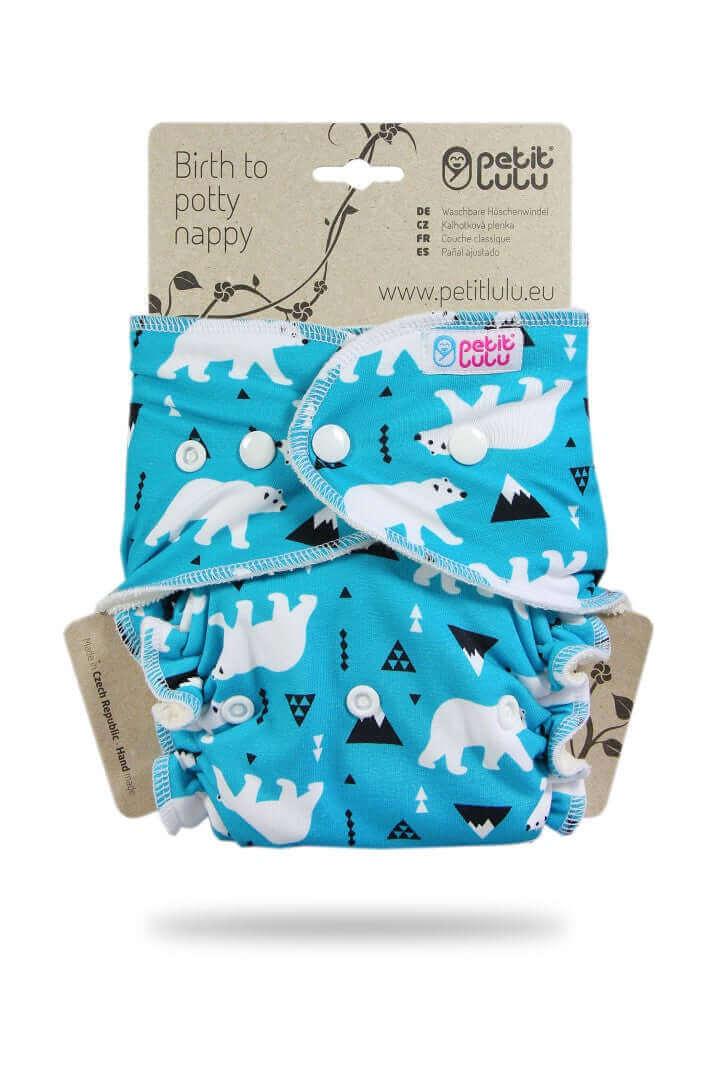Petit Lulu Höschenwindeln Onesize Drucki Polar Bears - Windelposchi