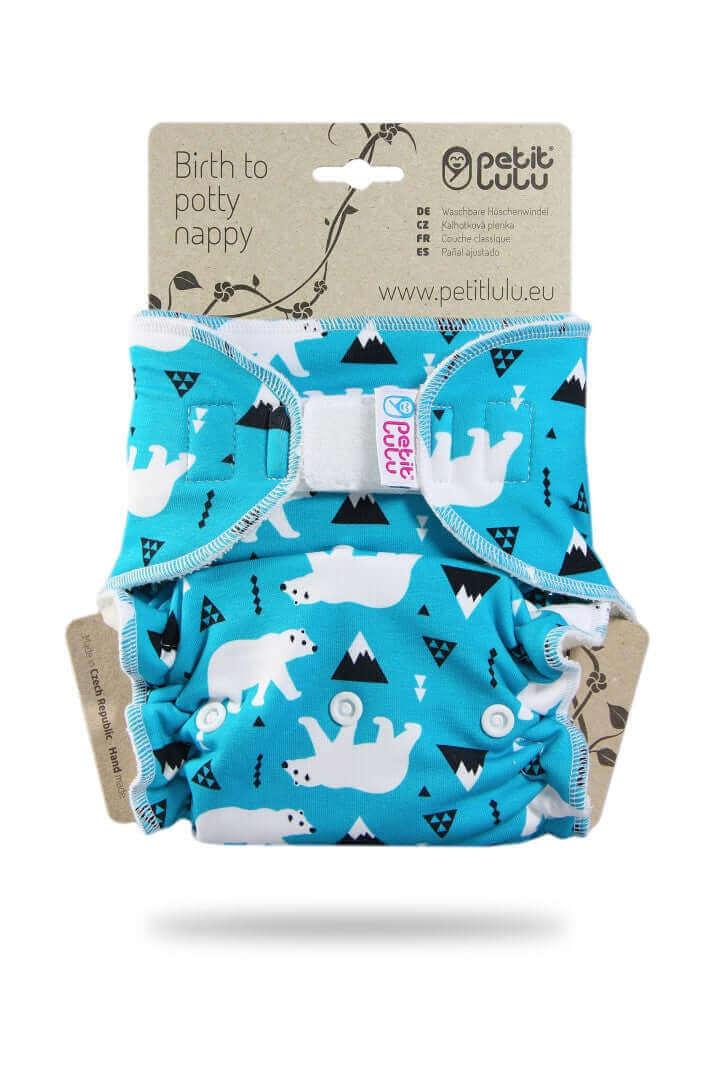 Petit Lulu Höschenwindeln Onesize Klett Polar Bears - Windelposchi