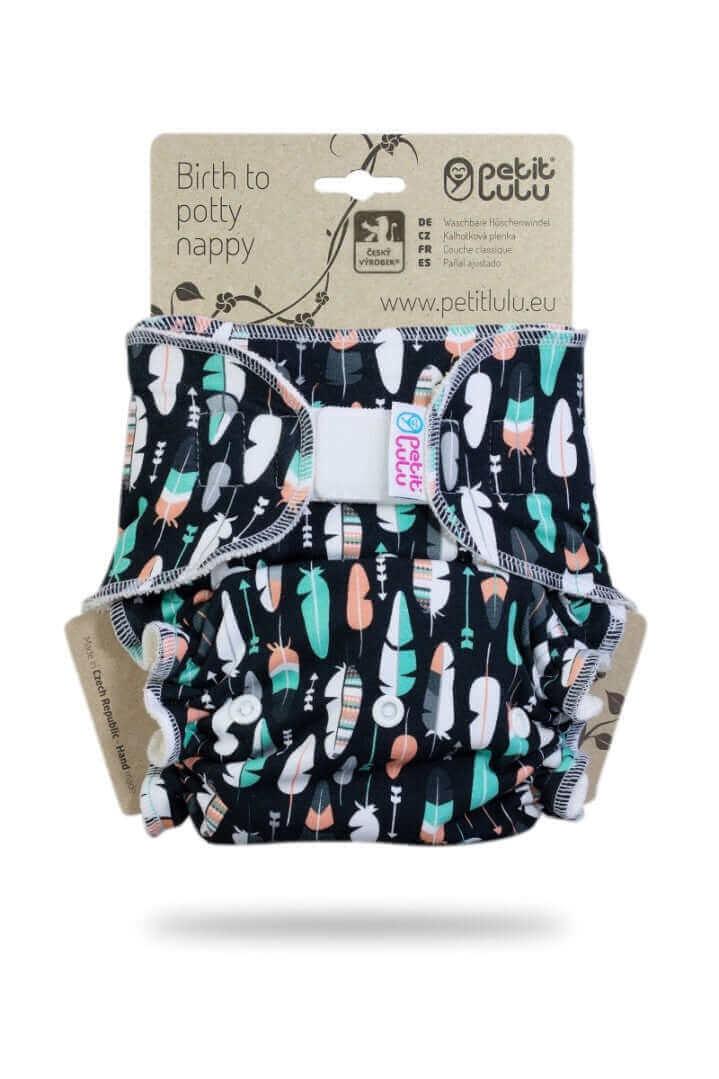 Petit Lulu Höschenwindeln XL Klett Feathers&Arrows - Windelposchi