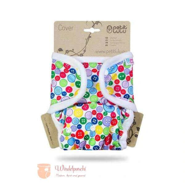 Petit Lulu Prefold Überhose Onesize Drucki Seawing Buttons - Windelposchi