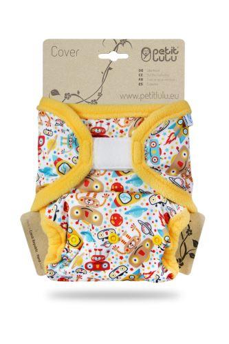 Petit Lulu Prefold Überhose Onesize Klett Robots - Windelposchi