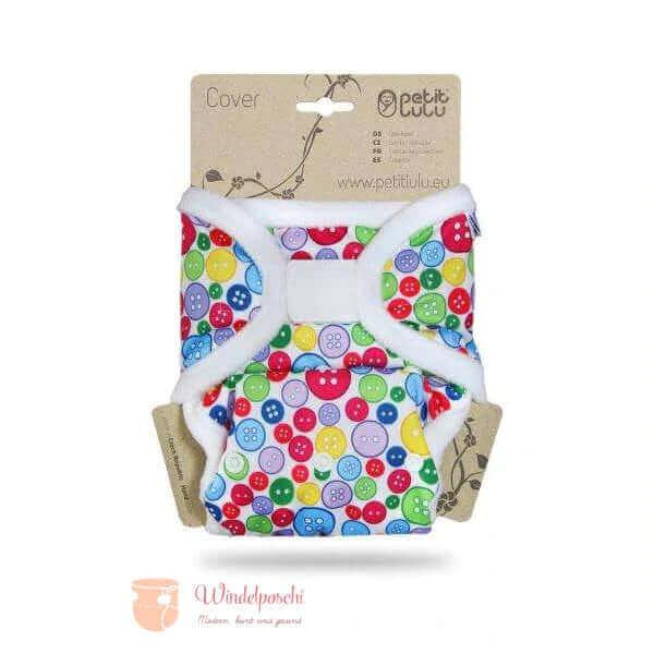 Petit Lulu Prefold Überhose Onesize Klett Seawing Buttons - Windelposchi