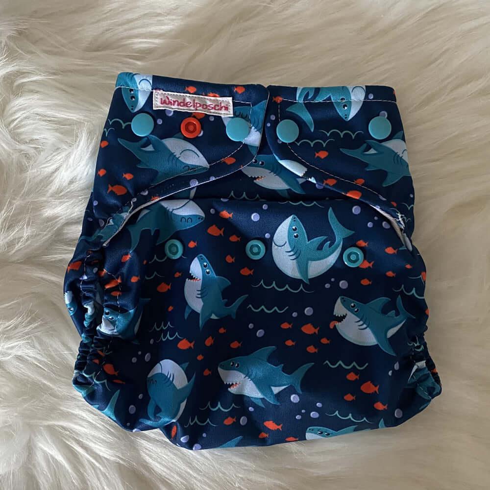 Windelposchi Überhose Onesize Haie - Windelposchi