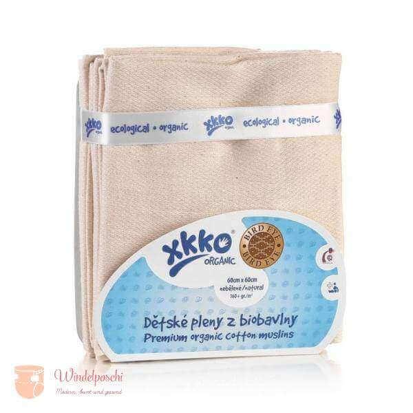 XKKO Mullwindeln Bio-Baumwolle-Birdseye 60x60cm 1Stk - Windelposchi