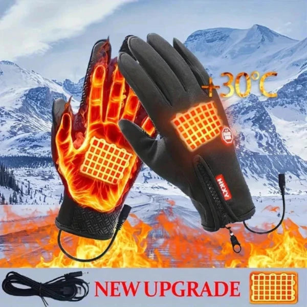 Outdoor Heizhandschuhe, wind- & wasserdicht, USB, Touchscreen