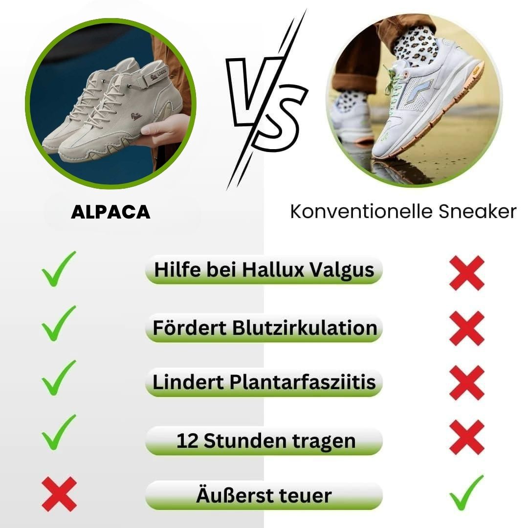 Alpaca Hallux  – ergonomische & schmerzlindernde Hallux Valgus Leder-Barfußschuhe