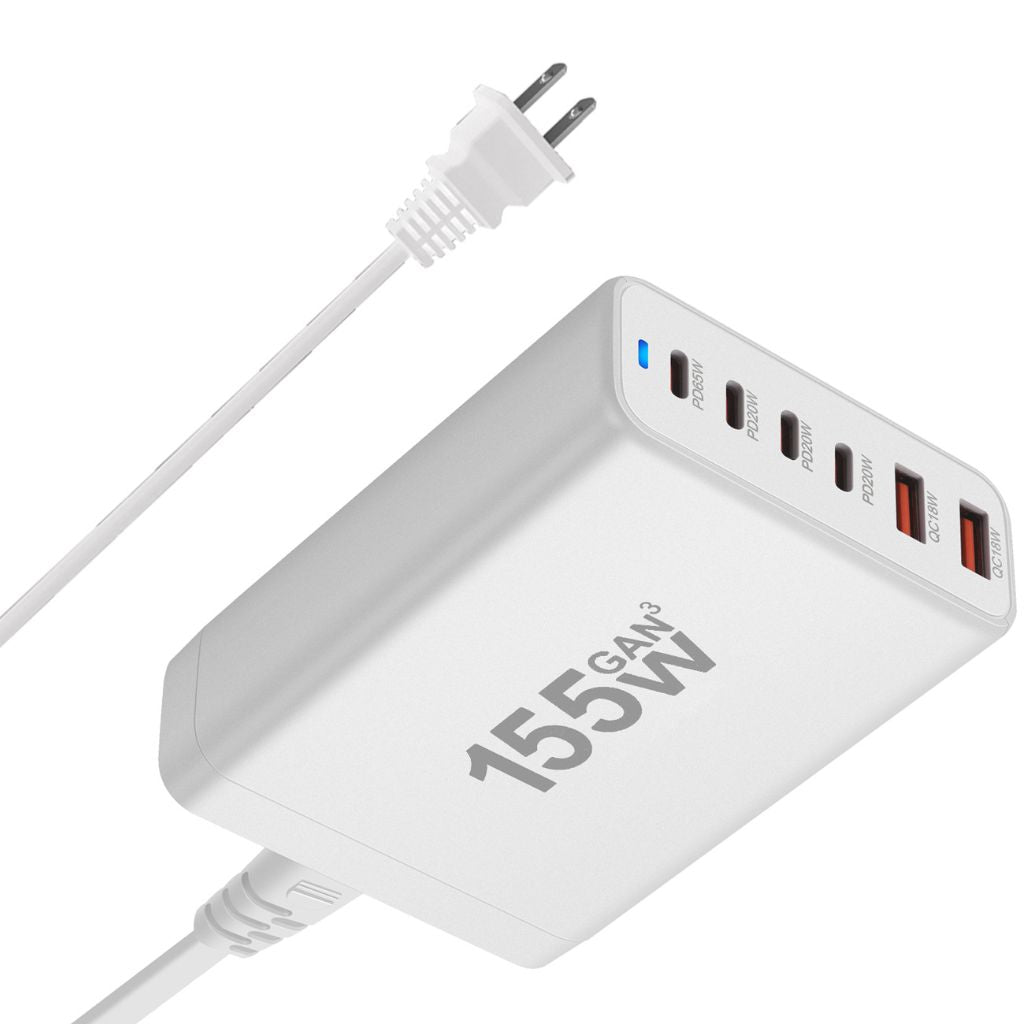 | 155W GaN 6-Port USB-C Ladegerät