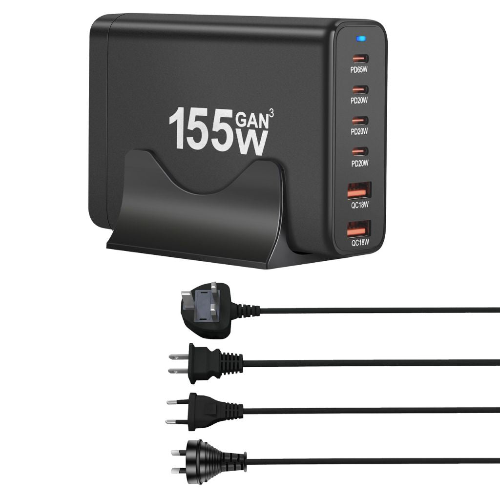 | 155W GaN 6-Port USB-C Ladegerät
