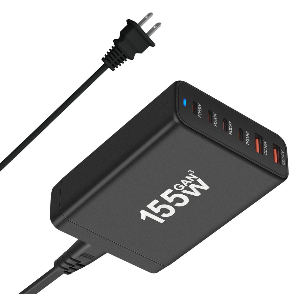 | 155W GaN 6-Port USB-C Ladegerät