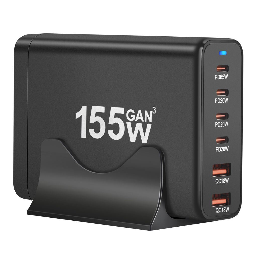 | 155W GaN 6-Port USB-C Ladegerät