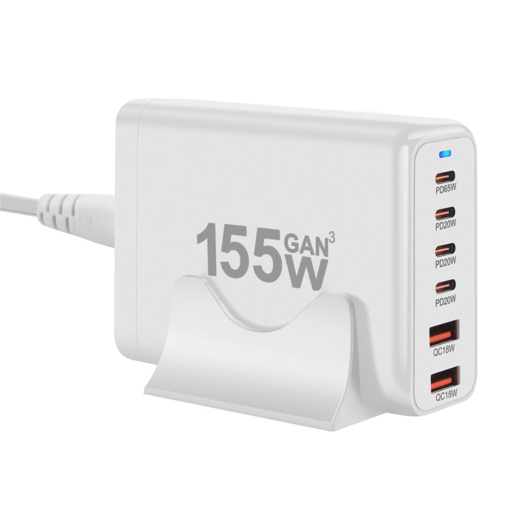 | 155W GaN 6-Port USB-C Ladegerät