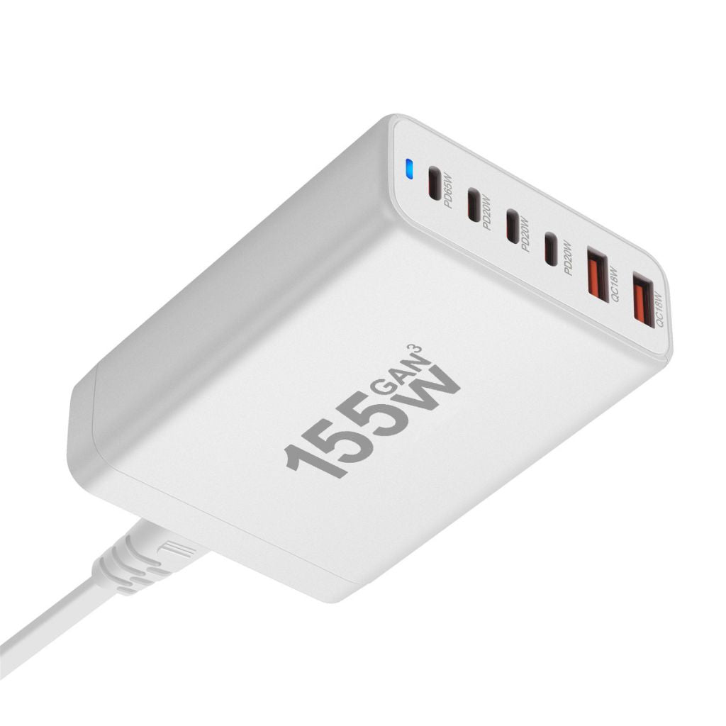 | 155W GaN 6-Port USB-C Ladegerät