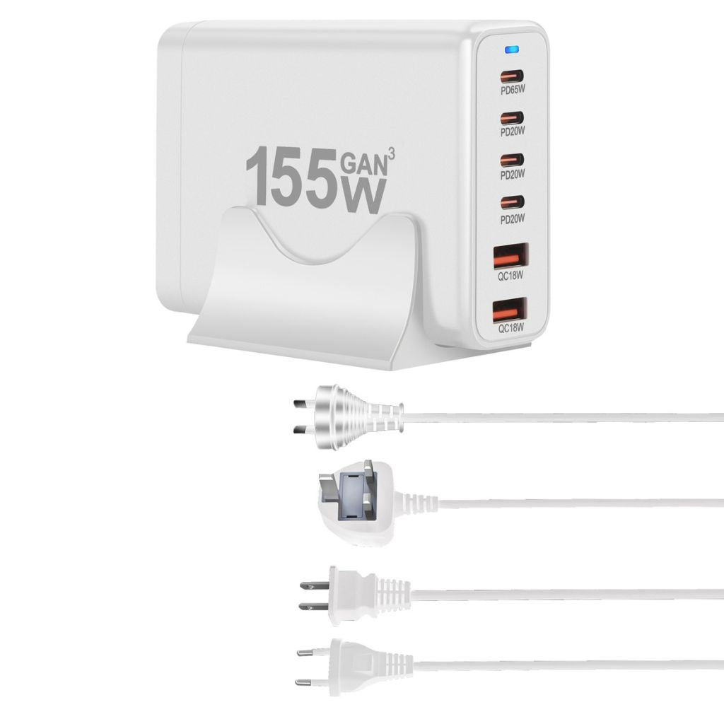 | 155W GaN 6-Port USB-C Ladegerät