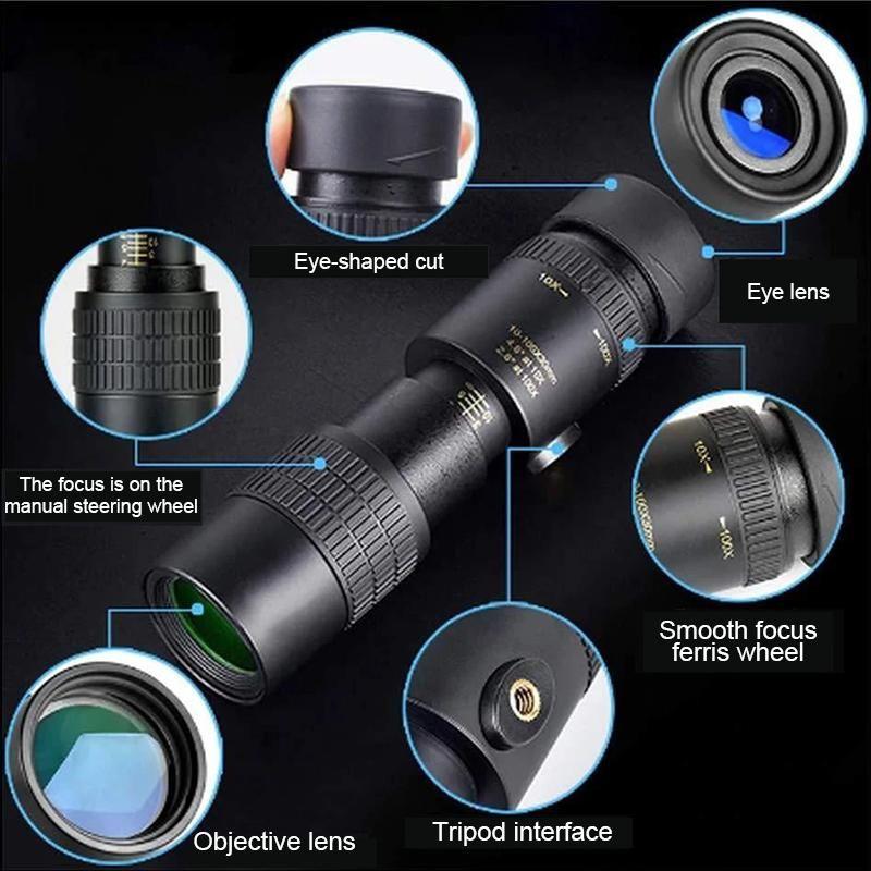 | 4K 10-300X40mm Super Tele-Objektiv Zoom Monokular-Teleskop