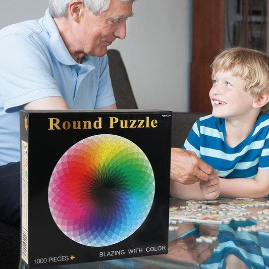 | Gradient Farbige Regenbogen Runde Puzzles
