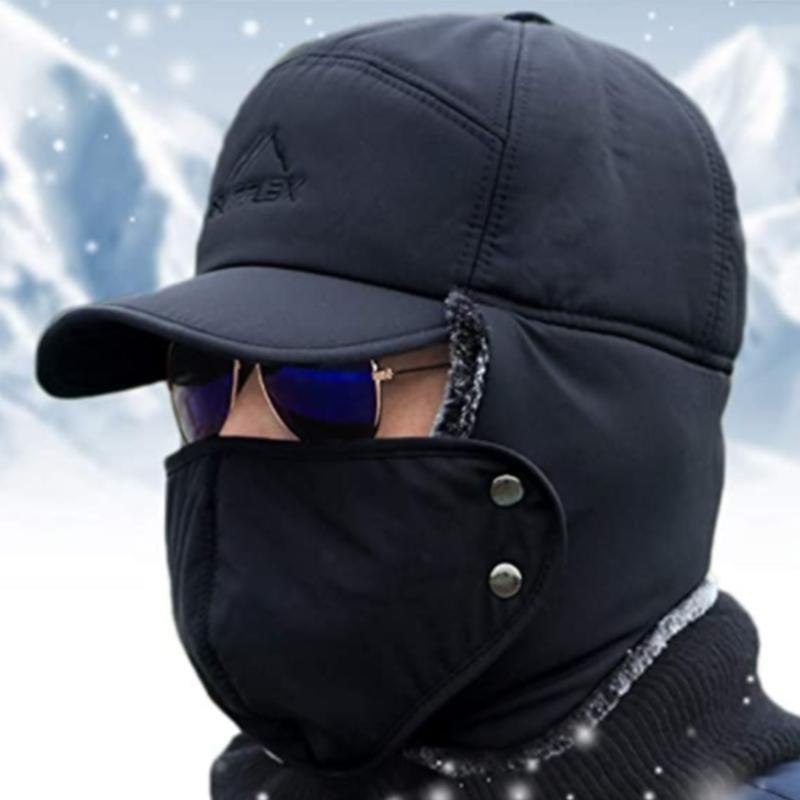 | Super Warmer Winddichter Hut Mit Ohrklappenmaske