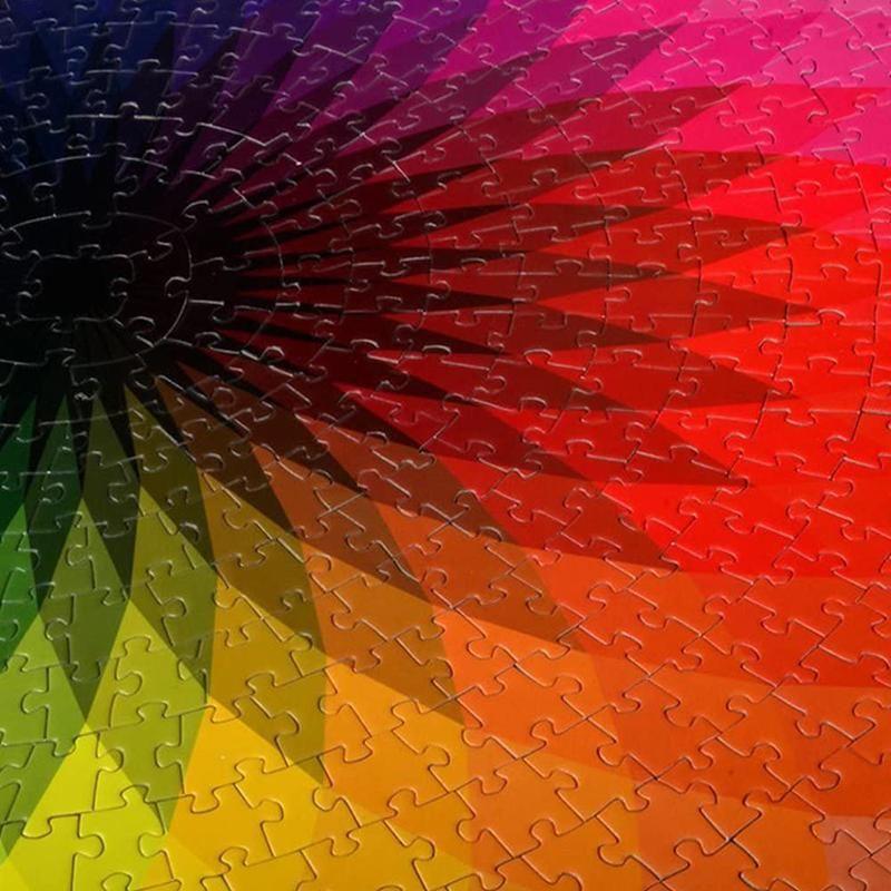 | Gradient Farbige Regenbogen Runde Puzzles