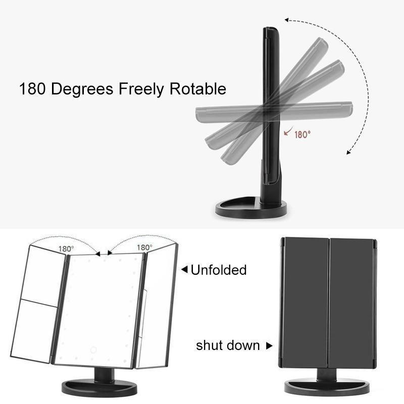 | Beleuchteter Schminkspiegel, 24LED