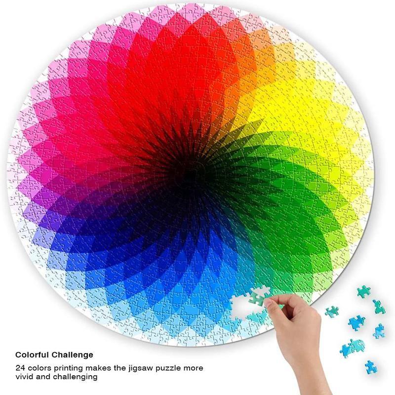 | Gradient Farbige Regenbogen Runde Puzzles