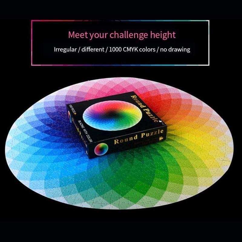 | Gradient Farbige Regenbogen Runde Puzzles