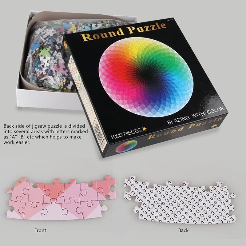 | Gradient Farbige Regenbogen Runde Puzzles
