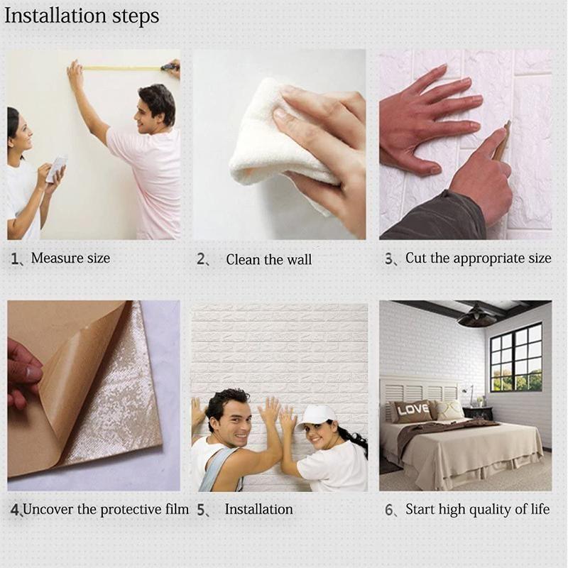 | 3D Wandpaneele Peel and Stick Tapete