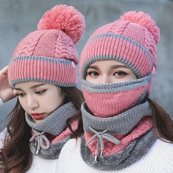 | 3PCS Damen Winter Schal Set