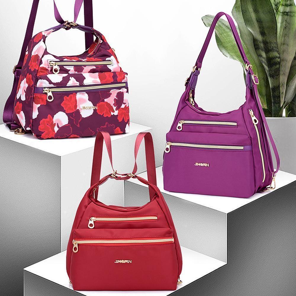 | Tasche mit doppeltem Reißverschluss, Handtasche und Schultertasche