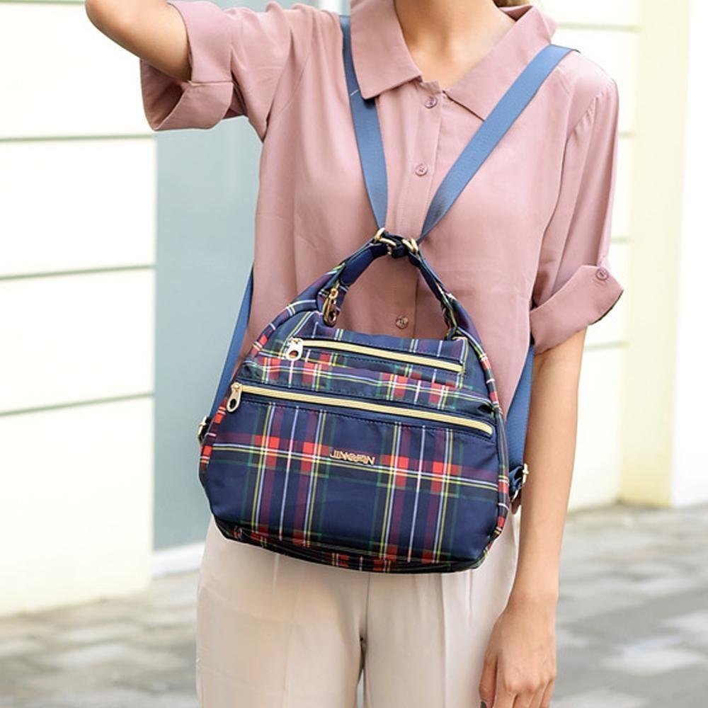 | Tasche mit doppeltem Reißverschluss, Handtasche und Schultertasche